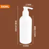 Botella de Loción Blanca Tipo Prensa Desinfección Botella de Recarga de Gel Antibacterial Serum Champú Líquido Botella de Plástico para Exprimir Loción