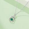 Colgante de guitarra pequeño de 0,25 ct de cultivo de esmeralda S925, plata de ley chapada en oro rosa, comercio exterior, nuevo, popular, transfronterizo.