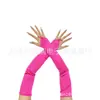 Guantes largos de satén microelásticos de color liso 1920 Retro europeo y americano fiesta ópera baile nupcial boda accesorios guantes