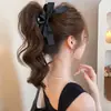 Grampo de Cabelo Flor de Rede Primavera e Verão Feminino com Garra Laço Grande Grampo de Tubarão Acessórios de Cabelo Pente