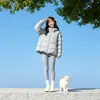Nova Jaqueta de Algodão Acolchoada Estilo Puffer Feminina 2026 Inverno Estilo Coreano Curta Fashionável Tamanho Grande Solta Jaqueta Pão Casaco