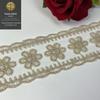 Acessórios de roupa de renda de fio de ouro DIY bilateral flor solúvel em água bordado renda 5cm acessórios de roupas infantis atacado