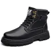 Botas de Trabalho Atacado Outono e Inverno, Sapatos de Proteção para Trabalho Masculino, Botas Martin Versáteis, Tênis de Cano Alto de Couro, Sapatos Casuais, Botas de Neve Masculinas