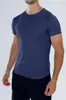 Personalización Camiseta Deportiva de Manga Corta para Hombre Poliéster Piqué Secado Rápido Transpirable Corte Ajustado Fitness Running Transfronterizo Europeo Americano
