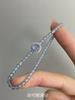 Pulsera de circón azul marino simple con sensación fresca, diseño de nicho, temperamento exquisito, moda, joya de mano Joker, venta al por mayor