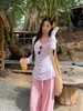 Blusa Sexy de Protección Solar Puro Deseo para Mujer Verano 2025 Nueva Camiseta Blanca de Manga Larga Top con Diseño de Hombro Asimétrico Chica Atrevida