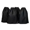 Bolsa con cordón negra translúcida CPE bolsa con cordón opaca ropa ropa pantalones almacenamiento de viaje bolsa de embalaje de plástico