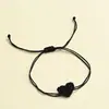 Pulsera Roja Tejida a Mano para Año Nuevo 2026 con Nudo Diagonal Corazón de Amor Pulsera de Pareja Joyería para el Día de San Valentín Hilo Rojo Producto Terminado