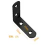 Código de ángulo multifuncional soporte de ángulo de tres lados conector de muebles código colgante soporte de placa de capa Hierro en ángulo recto en forma de L Negro