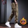 Pantalones de diseño de otoño e invierno para hombre, pantalones Harlan, monos de marca de moda, pantalones casuales de pierna suelta con forro polar para hombre, de moda.