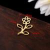 Zhongxing accesorios de joyería diy pieza de flor material de horquilla hecho a mano material de tocado cobre chapado en oro corona para el cabello colgante de borla
