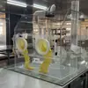 Caixa de Luvas Estéril de Acrílico Laboratório Plexiglás Operação Caixa de Luvas Selada