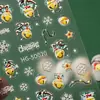 Adesivos de Unha Atmosfera de Natal 5D Em relevo Estéreo Papai Noel Rena Adesivos de Arte para Unhas Joias Estilo Hg
