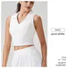 Ropa Deportiva Cruzada Nueva para Fitness Tenis Camiseta Polo con Copa Fija Top Deportivo Chaleco de Pilates Yoga para Mujer