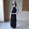 Moletom Falso Duas Peças para Meninas Outono 2026 Novo Estilo para Meninas Mais Velhas, Moletom Estilo Coreano e Calça Cargo Infantil