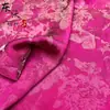 Tejido jacquard brocado brillante para ropa, tela de vestido jacquard estilo chino rosa mariposa, en stock para venta al por mayor