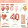 O Conjunto de Balões Mais Vendido da Amazon para 50º Aniversário, Cor Rose Gold, Cortina de Chuva de Folha de Alumínio em Formato de Coração, Decoração de Fundo para Fotos