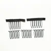 Cubierta para cabeza de peluca tenedor de acero accesorios para pelucas peine de 7 dientes peine de 6 dientes clip de peine de acero hierro malla para peluca peine para el cabello