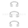 Anillo nasal de tres garras con perla de titanio F136, anillo para labio, uña nasal, tabique nasal, joyería para punción de aleación de titanio G23, anillo para hueso de oreja, uña de labio