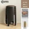 Taburete de plástico acolchado suave, apilable para uso doméstico, diseño redondo, resistente y duradero, extra grueso, adecuado para sala de estar, mesa de comedor y como silla de repuesto