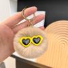 Chaveiro de Carro Bola de Carvão Pequena Fofa de Desenho Animado, Pingente de Mochila Criativo Personalizado de Pelo de Coelho Preguiçoso, Estilo Celebridade da Internet da Moda