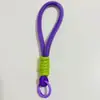 Atacado de cordões coloridos curtos com nó, cordões para chaveiro trançados, alças de tubo de malha para celular, alças para garrafa de água