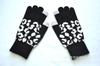 Luvas de Lã Tricotadas Grossas e Quentes à Prova de Frio para Inverno Masculinas e Femininas Estampa de Leopardo