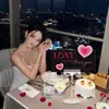 Día de San Valentín Chino, Aniversario, Atmósfera de Confesión, Accesorios para Fotos, Decoración, Tarjetas de Mesa de Amor, Adornos de Tarjetas