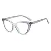 Nuevas Gafas de Moda con Personalidad Color-Block Ojo de Gato Sin Graduación Marco de Gafas Ins Moda Simple Retro Estilo Callejero Anti Luz Azul