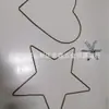 Navidad Halloween marco decorativo alambre de acero inoxidable doblado ferretería dibujo fabricación estrella de cinco puntas accesorios de iluminación alambre de hierro