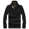 Nova Camisa Polo Masculina de Manga Longa com Gola para Primavera e Outono de Algodão Mercerizado Casual de Negócios t