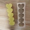 Molde de silicona para hacer velas con forma de corazón, 5 columnas uniformes, molde de resina para manualidades, mousse, helado y más.