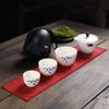Taza Expreso Cerámica Hueca Linglong una tetera tres tazas para viaje al aire libre portátil traje de juego de té Kung Fu logotipo personalizable
