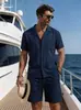 2026 Conjunto de Camisa de Lino de Manga Corta de Amazon Camisa de Cardigan Casual Holgada de Verano de Algodón y Lino en Stock