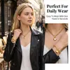 Conjunto de Pulseira e Colar de Aço Titânio com Design de Luxo de Nicho para Mulheres, Pingente Simples em Formato de Coração com Corrente de Fecho Ot