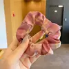 Scrunchie Floral Estilo Pastoral para Mulheres, Prendedor de Cabelo Doce Moda Coreana, Corda de Cabelo de Nicho de Alta Qualidade, Acessório de Cabelo para Rabo de Cavalo Baixo