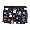 Exportação Transfronteiriça Mais Vendido Roupa Íntima Masculina de Natal Respirável, Confortável e Fashion com Estampa 3D, Boxer de Cintura Média