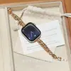 Pulsera circular estilo Chanel con correa metálica apta para Apple Watch 10 11, Huawei 11, Fit5, GT6, pulsera Xiaomi