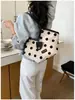 Bolsa Tote de Ombro Único Grande Capacidade Estampada Simples Moda 2026 Menina Doce Laço de Renda Bolsa Feminina