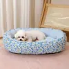 Cama para Perro Floral para Todas las Estaciones para Bulldog Francés Chihuahua Cama Suave para Gatos para Perros Almohadilla para Cachorros Durmiendo Cama para Perro Cojín para Mascotas de Cuatro Colores