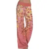2022 Europeu e Americano transfronteiriço Amazon wish comércio exterior feminino roupa solta posicionamento estampa yoga calça esportiva de perna larga para mulheres