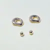 Lujo Ligero Forma de Rosquilla Ola Irregular Espaciadores Perlas Huecas Barrocas Kit de Materiales DIY Accesorios para Joyería