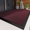 Alfombra de piso elástica de seda de color liso para entrada de casa, felpudo, recibidor de sala de estar, tapete resistente al desgaste y duradero