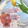 Presilha BB Sanrio Transparente fofa de desenho animado coração de menina grampo de cabelo para franja de estudante presilha de borda acessórios de cabelo doces grampo de cabelo