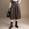 Pantalones Casuales de Cuero PU de Cintura Alta de Moda Cortos para Mujer Otoño/Invierno 2026 Nuevos Pantalones Anchos Sueltos de Pierna Ancha Pantalones Cortos Versátiles de Temperamento