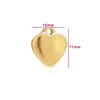 Acero Inoxidable Chapado en Oro Real Colgante Pequeño de Corazón de Durazno Colgante de Color Oro 18K Hecho a Mano Accesorios para Joyería DIY