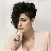 Comércio Exterior Transfronteiriço Popular Peruca Cacheada Pequena Cabelo Curto Feminino Cabelo Curto Cacheado Seda de Alta Temperatura Seda de Alta Temperatura Peruca Artificial