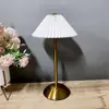 Lámpara de Mesa de Tela Transfronteriza Lámpara de Noche Plegable Estilo Nórdico Lámpara de Mesita de Noche para Dormitorio Lámpara Recargable Lámpara LED de Ambiente Estilo Lujo Ligero