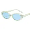 Gafas de sol de moda callejera europeas y americanas 2021 gafas de sol ovaladas ins montura pequeña gafas de sol transparentes