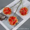 Flores de Seda Falsas de Amapola Simulada de Tres Cabezas Decoración del Hogar Boda Hotel Decoración Arreglo Floral Venta al por Mayor Transfronteriza
